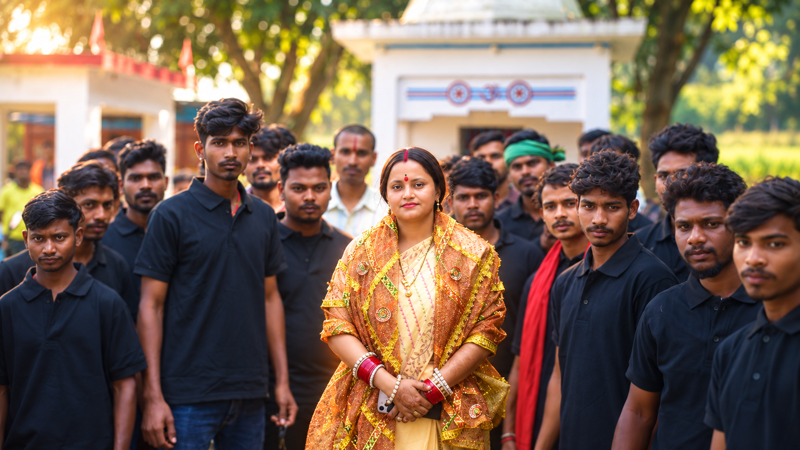 Priyanka Chauhan addressing a public meeting in Tarapur, Bihar